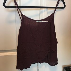 Maroon Cropped Tank